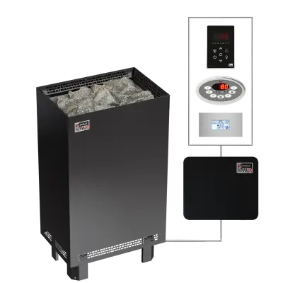 SAWO sauna heaters floor NRN Black NS 400x400